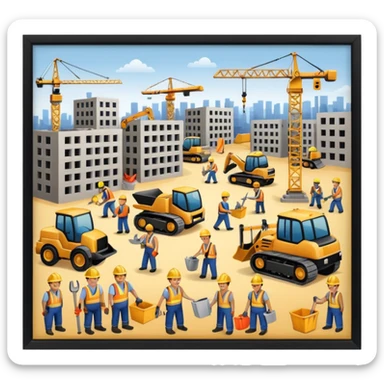 The employer provides work on the site and it is profitable and everyone smiles sticker