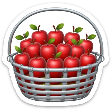 Metal Apple Basket sticker