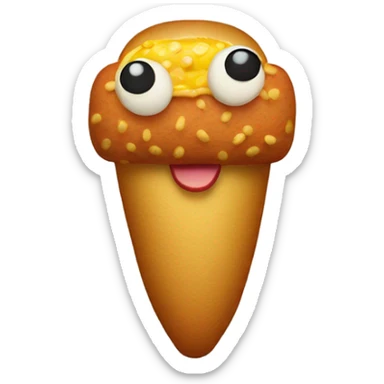Corndog with a wool sweater sticker
