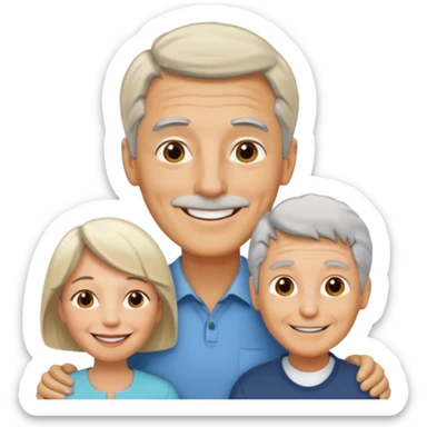 Dancing tall blonde man and short grey haired woman  sticker