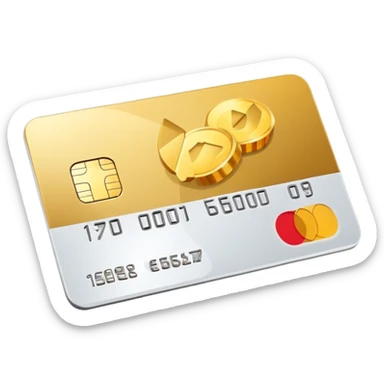 Credit card with chip sticker