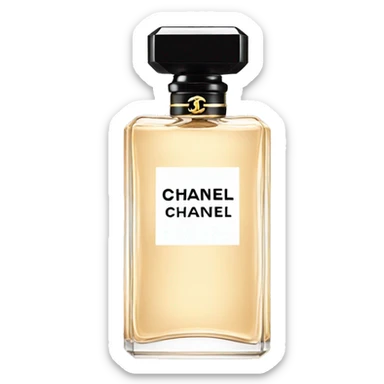black Chanel  perfume  sticker