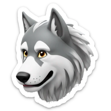 Lobo gris  sticker
