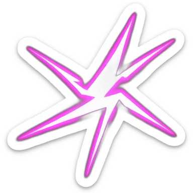 pink lightning thrown by voldemort's wand sticker
