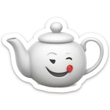 teapot with tea cozy sticker