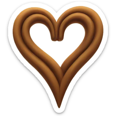 Spiral shaped heart sticker