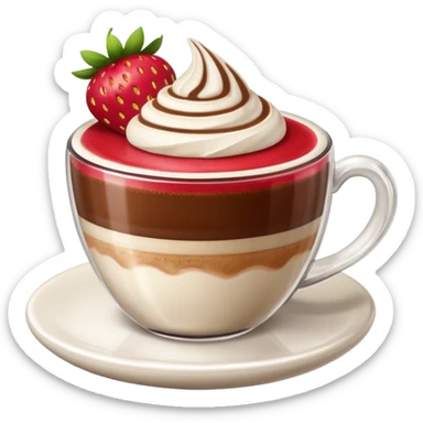 cappucino de morango 🍫 com moranguinho sticker