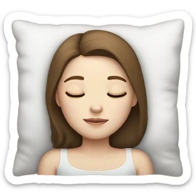 Pale skin and brown hair girl sleeping  sticker