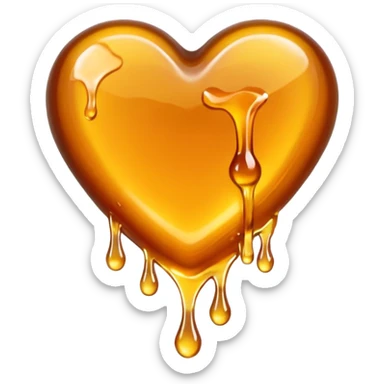 Heart with honey sticker