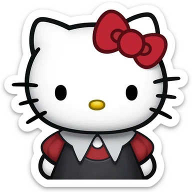 unseen hello kitty as the handmaids tale sticker