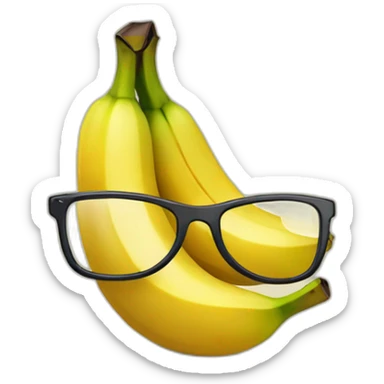 Banane avec des lunettes sticker