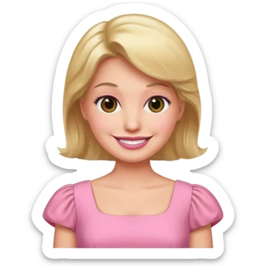 Donald trump with pink dress sticker