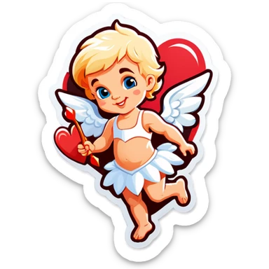 Valentine Cupid sticker