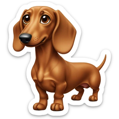 Weenie dog sticker