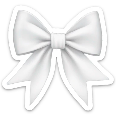 White bow sticker