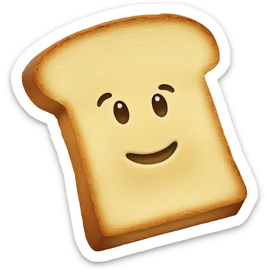 A single slice of bread  sticker