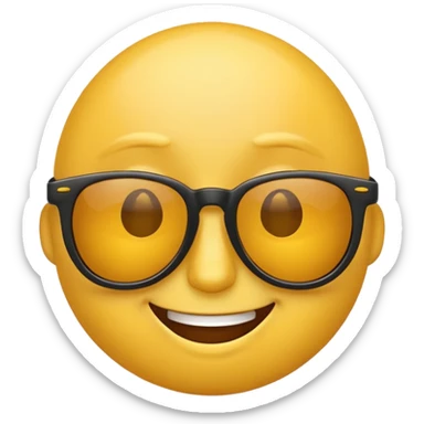 Cool emoji with sunglasses smirking  sticker