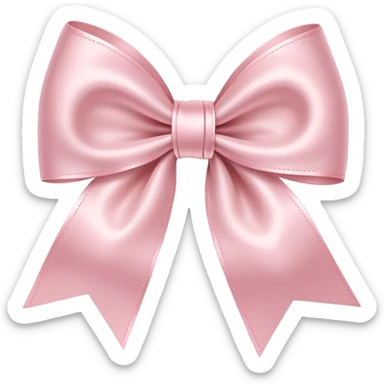 light pink bow on light pink bow sticker