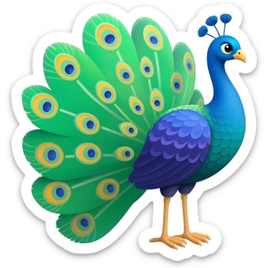 Peacock sticker