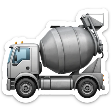 Concrete truck sticker