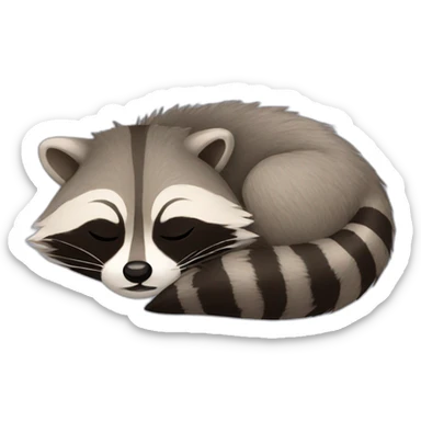 Raccoon sleeping sticker