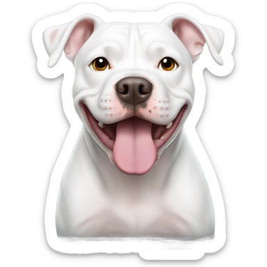 white pitbull sticker