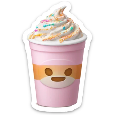 Light pink pumpkin latte with Multicolored Sprinkling sticker