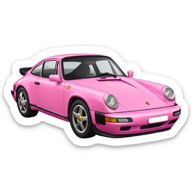 Pink Porsche  sticker