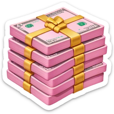 pink money  sticker