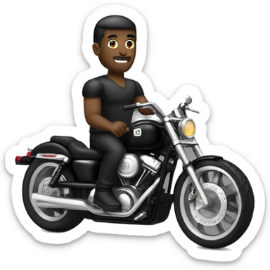 Muscle white man in black custom bike sticker