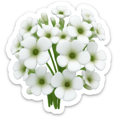 gypsophila in white  sticker