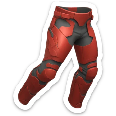 futuristic armored pants color red sticker