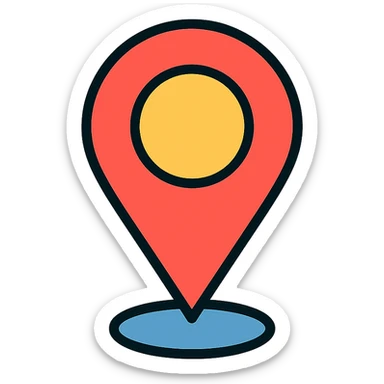 map pin icon, professional modern style, clean lines, suitable for business use sticker