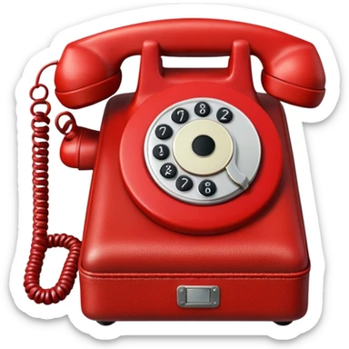 red phone calls bag sticker