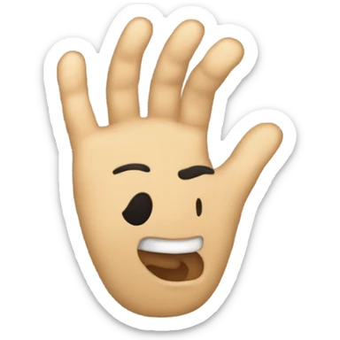 Emoji sanado la lengua con las manos a los lados haciendo una morisqueta de burla sticker