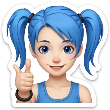 jinx from arcane giving a thumbs up sticker