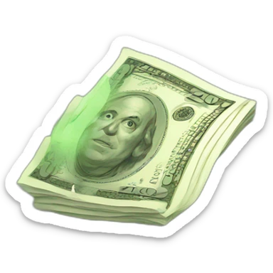 big wad of money sticker