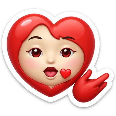 Blowing a kiss emoji sticker