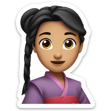 Mulan sending love sticker