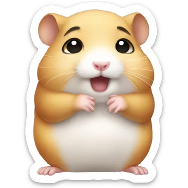 hamster that is crying of sadness  sticker