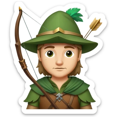 Robin Hood character sticker