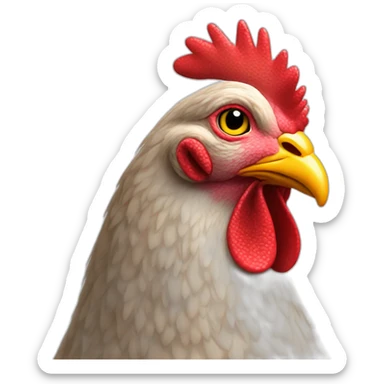 Hen doubtful about another's sexual orientation sticker