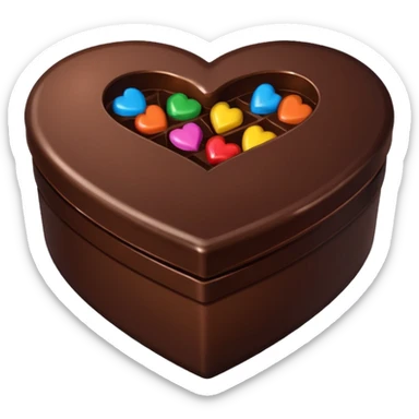 Heart shaped box of chocolate sticker