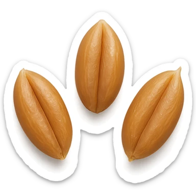 three grains, realistic, detailed sticker