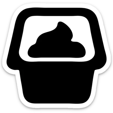 A sauce in a fast food packaging with a yellow background sticker