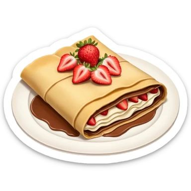 Nutella crepe with strawberry’s  sticker
