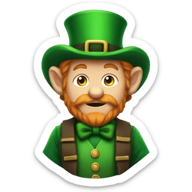 leprechaun shoulder shrug don't know sticker