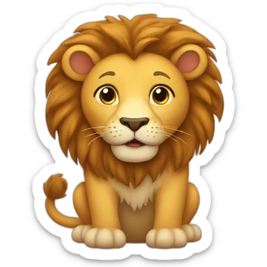 Lion for kindergarten sticker
