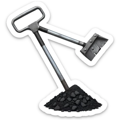 Double-ended coal mining pick sticker
