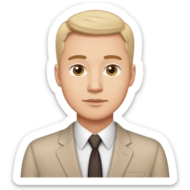 handsome dad with office out fit sticker